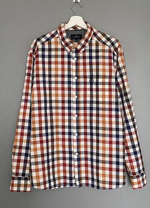 Брендова сорочка m&s у різнокольорову клітинку