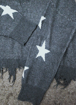 Модная рваная кофточка джемпер 3