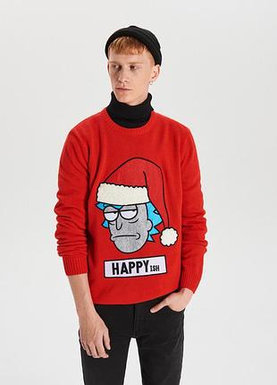 Светр новорічний rick and morty