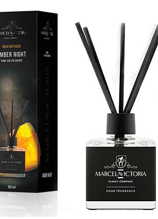 Ароматизатор tasotti reed diffuser 100ml для дому та офісу з ароматом amber night dm-11