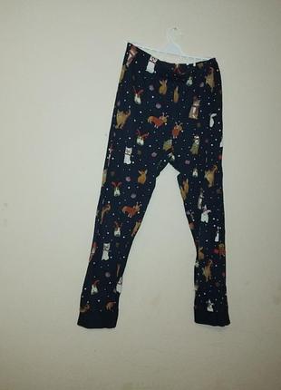 Дитячі підамні штани з новорічним принтом
