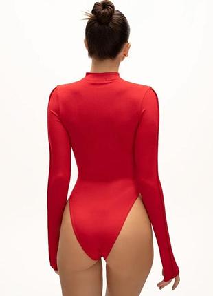Трендовий боді гольф червоний