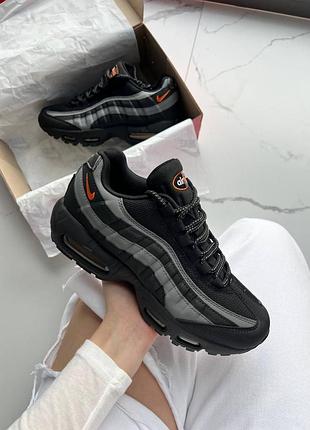 Кроссовки nike air max 95 black orange grey арт 0241