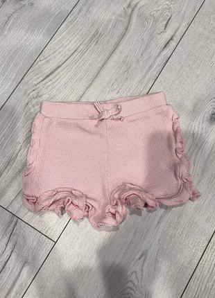 Шорти на дівчинку 6-9 місяців 68 см рожеві ідеальні