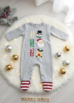 Детский новогодний слип с героями ho ho