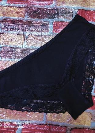 Арт.0565 трусики жіночі хіпстери бавовняні з мереживом від c&a розмір євро хl