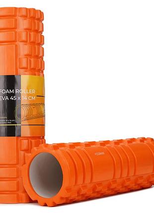 Масажний ролик cornix eva 45 x 14 см (валик, роллер) xr-0041 orange
