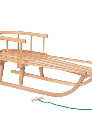 Санки деревянные springos 90 см со спинкой san001
