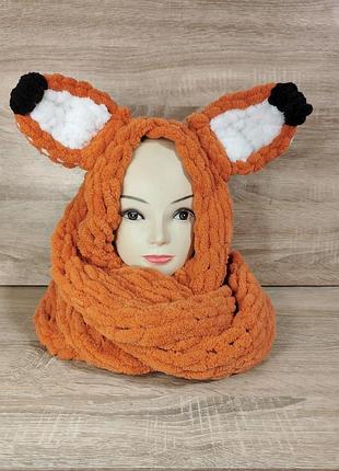 Снуд лисичка з alize puffi