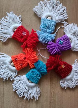 Комплект елочных украшений - гномов (ручная работа)