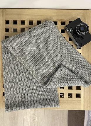 Сірий шарф хомут в рубчик від hm