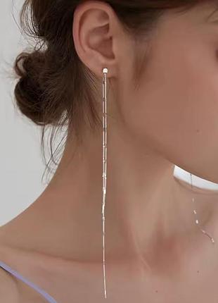 Длинные серьги гвоздики 2