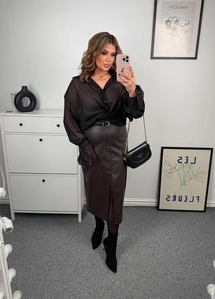 Шкіряна спідниця 6