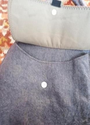 3 дні!незвичайна модна сумка від hedgren (оригінал) текстильна під повсть сизий колір5 фото
