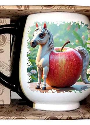 Чашка коньячна 400мл кiнь-яблуко в под. коробці тм farglass