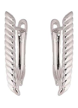 Серьги английская застежка родий декоративный узор 302981 тм xuping