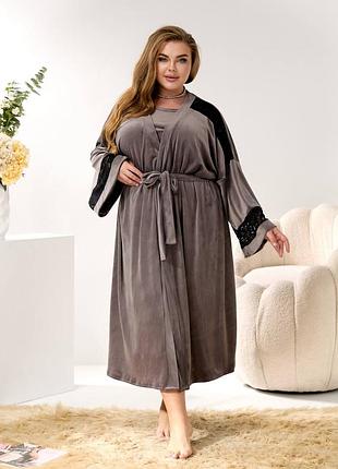 Комплект: халат + сорочка