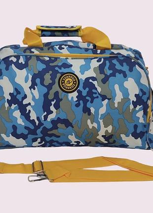 Cпортивна сумка дорожня сумка "xuanhua" колір синій камуфляж розмір 45х28х20 см.