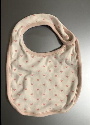 Слинявчик дитячий із сердечками