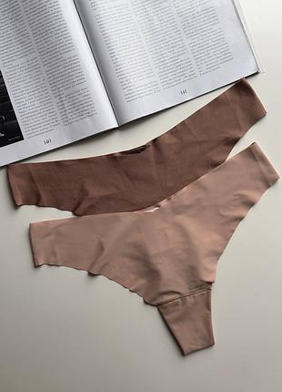 1304 комплект набор женских бесшовных трусиков стринг