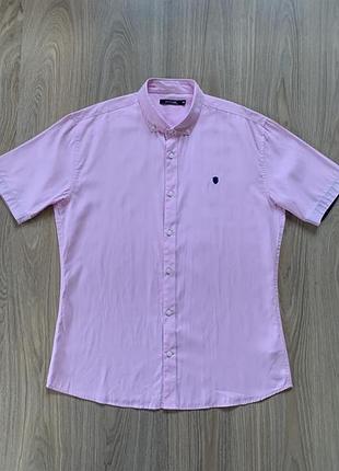 Мужская хлопковая рубашка с короткиим рукавом 883 police