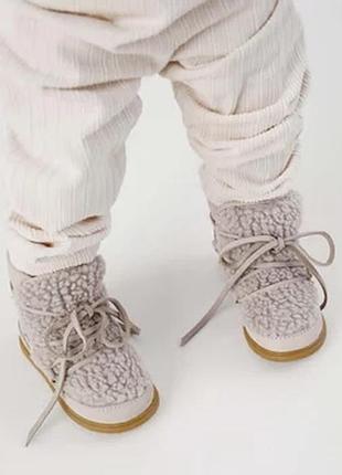 Дитячі черевики ботінки уги для немовляти натуральна шкіра нубук штучна шкіра cassi botles donsje, 12-18 місяців оригінал