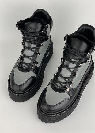 Чоботи шкіряні зимові