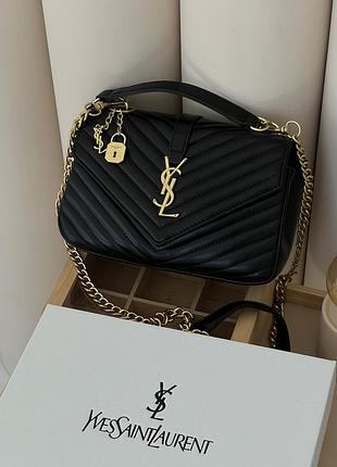 Сумка saint laurent college medium in quilted черный есть