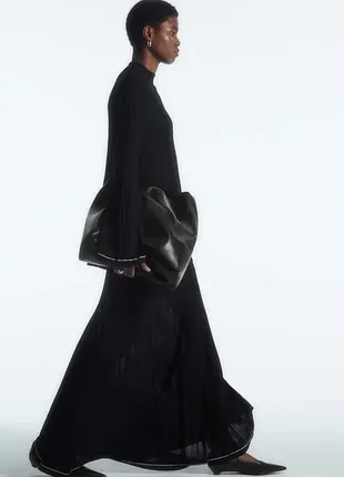 Юбка cos pleated knitted midi skirt / s