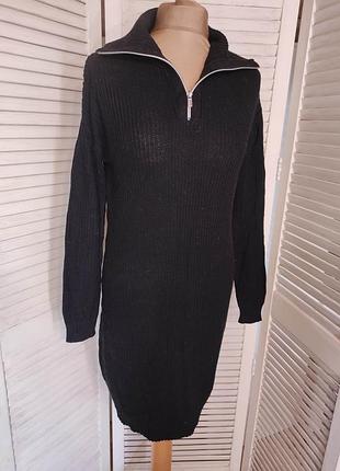 Платье в рубчик с замком 5