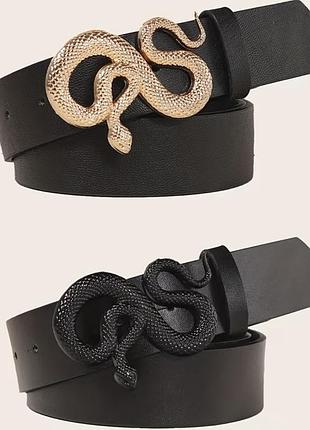 Жіночий ремінь з пряжкою змія женский ремень готика y2k змея