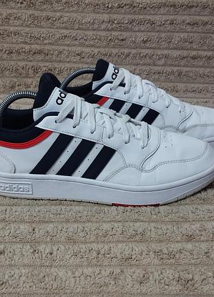 Оригинальные мужские кожаные кроссовки adidas hoops