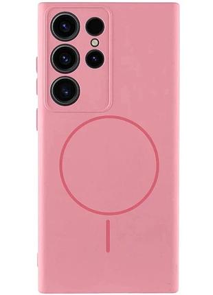 Чохол silicone cover lakshmi full camera (aa) with magfit для samsung galaxy s25 ultra рожевий / light pink
