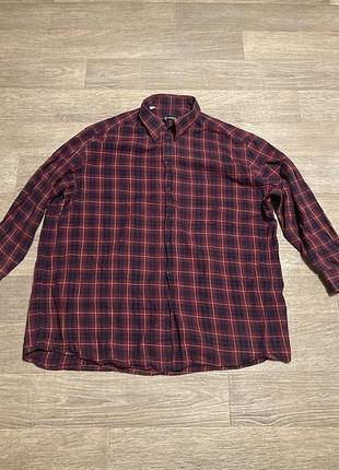 Рубашка мужская в клетку большой размер