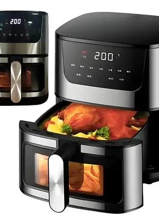 Аэрогриль rainberg rb 2268 4200w аэрофритюрница безмасляная для приготовления без масла с регулировкой температуры 8 л