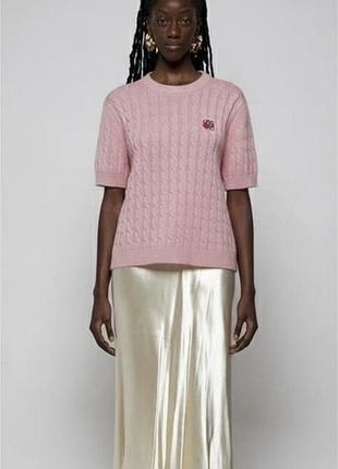 Loewe рожевий светр з коротким рукавом