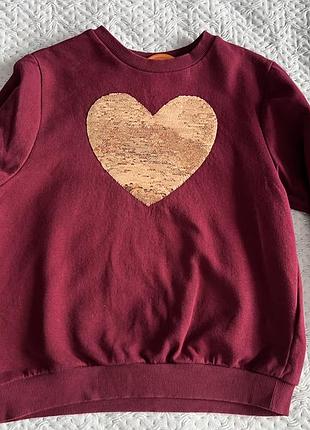 Світшот h&m, кольору марсала, на 8/10 років