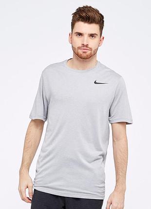 Nike  футболка для тренувань hyper dry - сірий /чорний