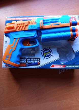 Пистолет, бластер с мягкими пулями, патронами