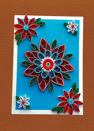 Открытка в технике квиллинг