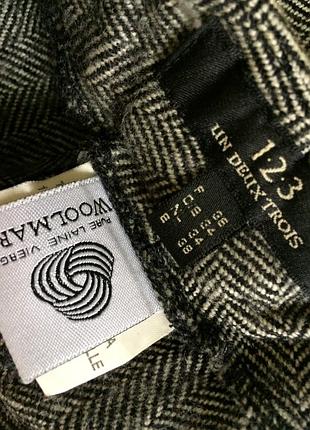 Женские зимние тёплые  твидовые шерстяные брюки со стрелками париж