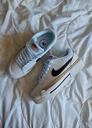 Крутые кеды nike court white распродаж