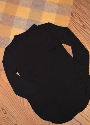 Стильная черная блуза туника h&m, размер s-м