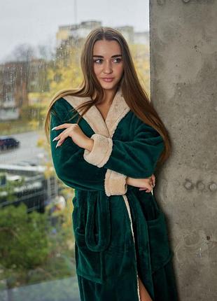 Халат махровый длинный
