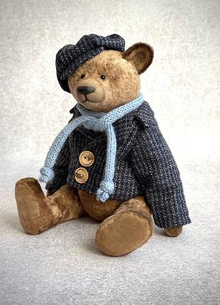 Ведмедик тедді, колекційна іграшка ручна робота, декор, подарунок, тедді в одязі