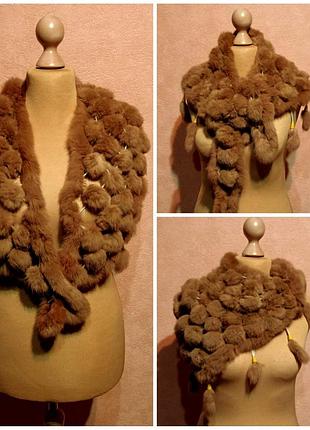 Палантин із натурального хутра рудого кролика (германія).