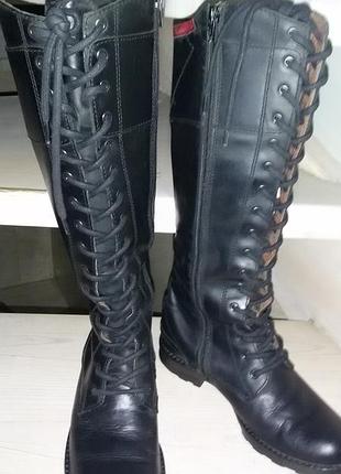 Gant (сша-швеція) - шкіряні високі чорні чоботи 37 р.-24 см
