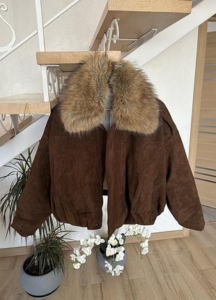 Бомбер зимовий хутро