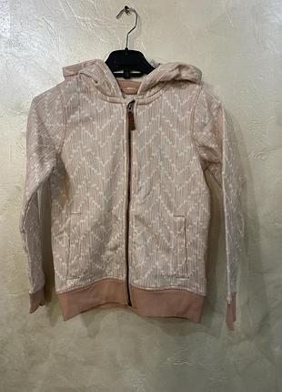 Кофта на девочку с капюшоном на молнии