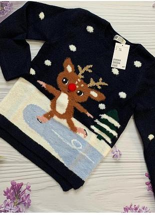 Новорічний теплий джемпер h&m світер светр кофта світер